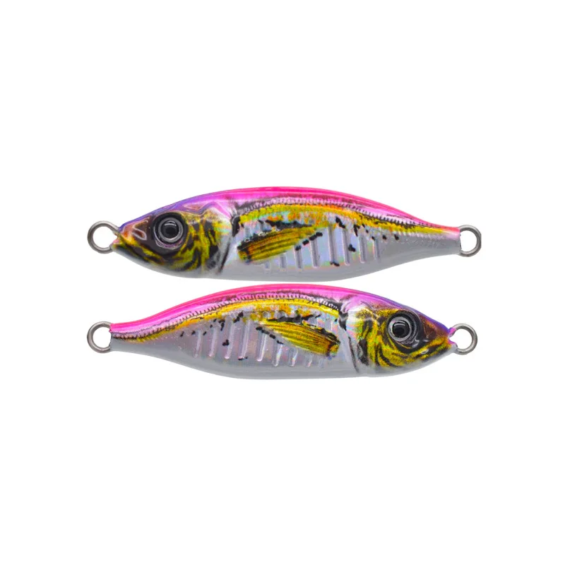 3D Printed Metal Barracuda Dying Fish UV Glow Jigging Lure for ABS Pencil Lure - view 7