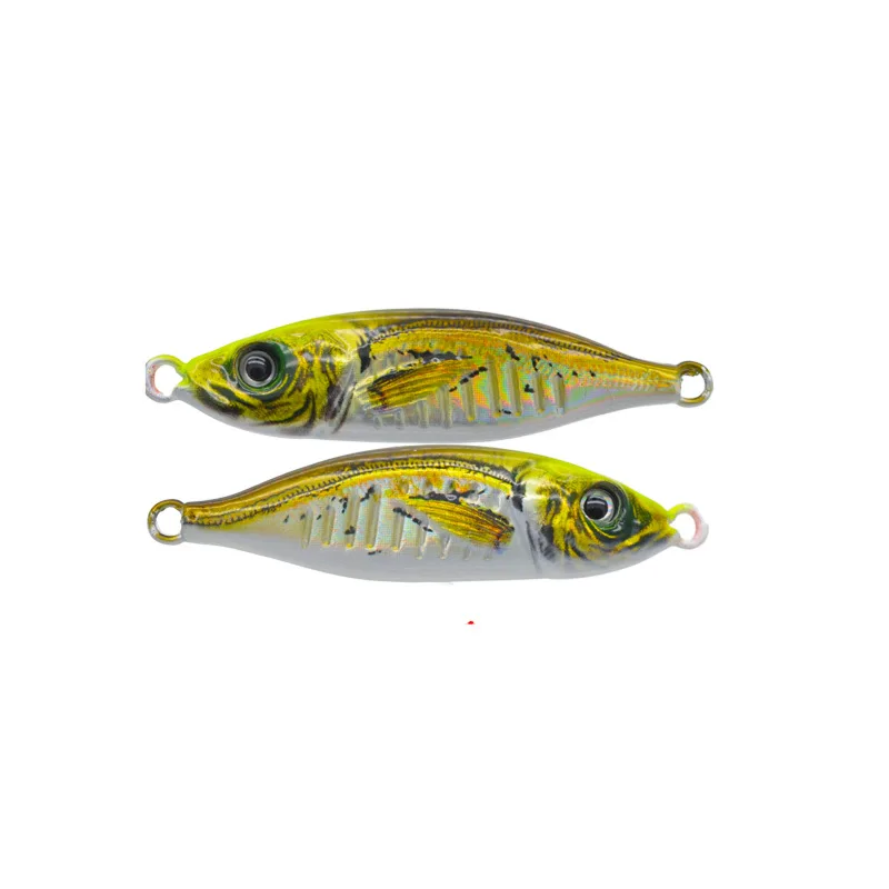 3D Printed Metal Barracuda Dying Fish UV Glow Jigging Lure for ABS Pencil Lure - view 8