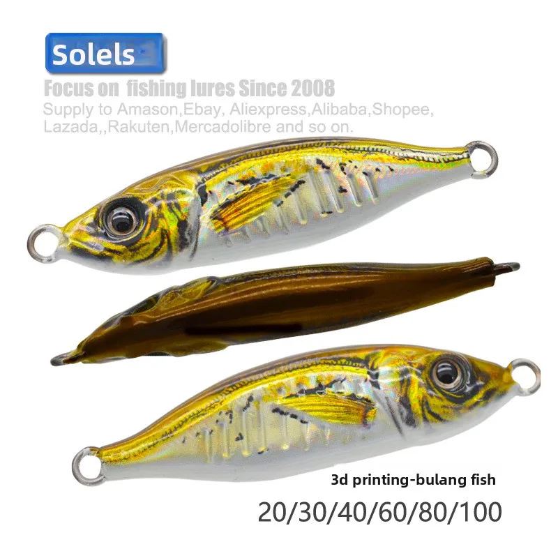 3D Printed Metal Barracuda Dying Fish UV Glow Jigging Lure for ABS Pencil Lure - view 12