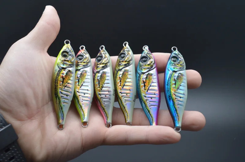 3D Printed Metal Barracuda Dying Fish UV Glow Jigging Lure for ABS Pencil Lure - detail 1