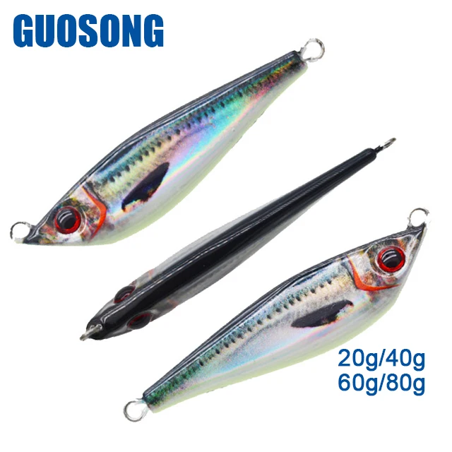 Guosong OEM 3D Printing Long Casting Fishing Metal Jig UV