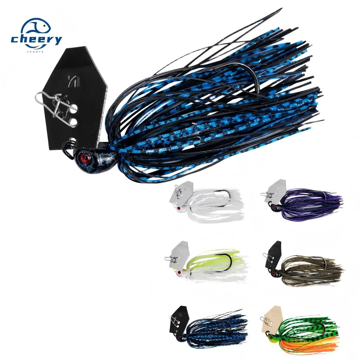 CHEERY 6 Colors Chatterbait Blade Jig Lures Noise Vibration Swim
