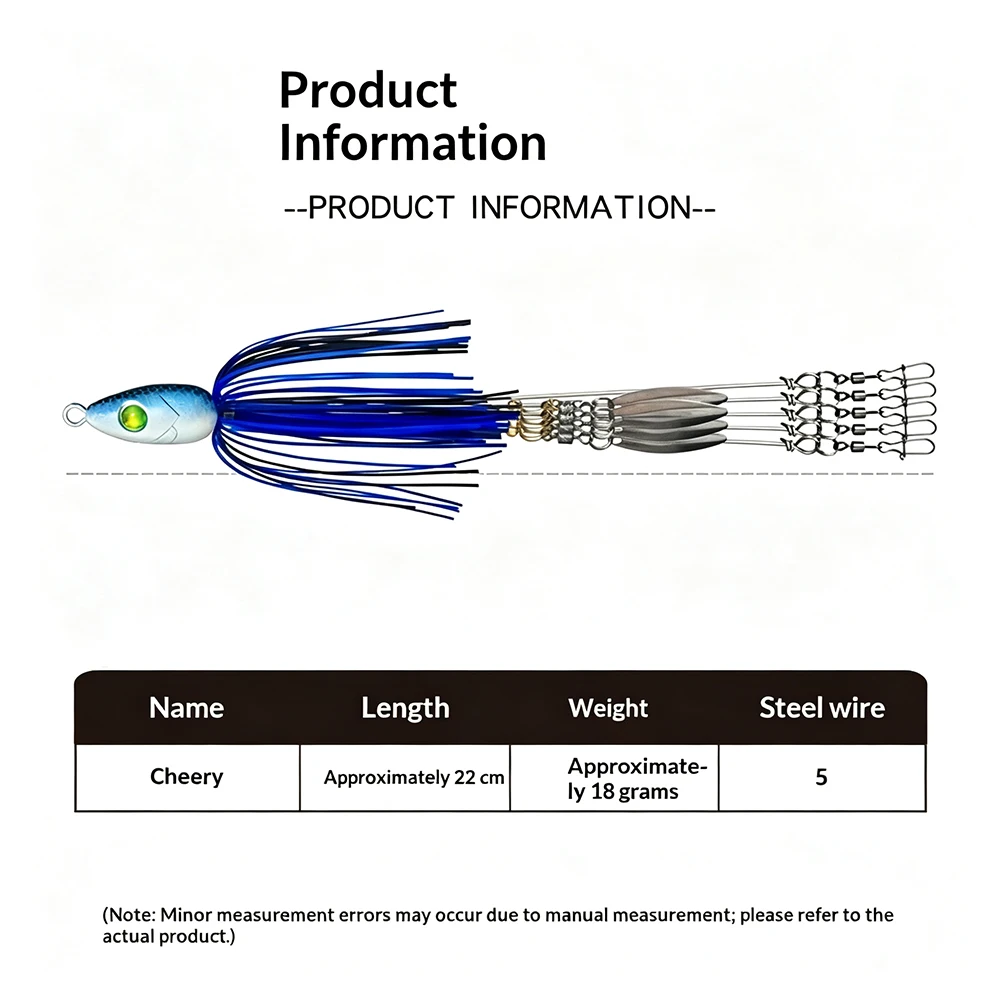 Cheery Wholesale Saltwater Salmon Aluminum Multi-Blade Umbrella Metal Jig ABS Pencil Lure - view 14