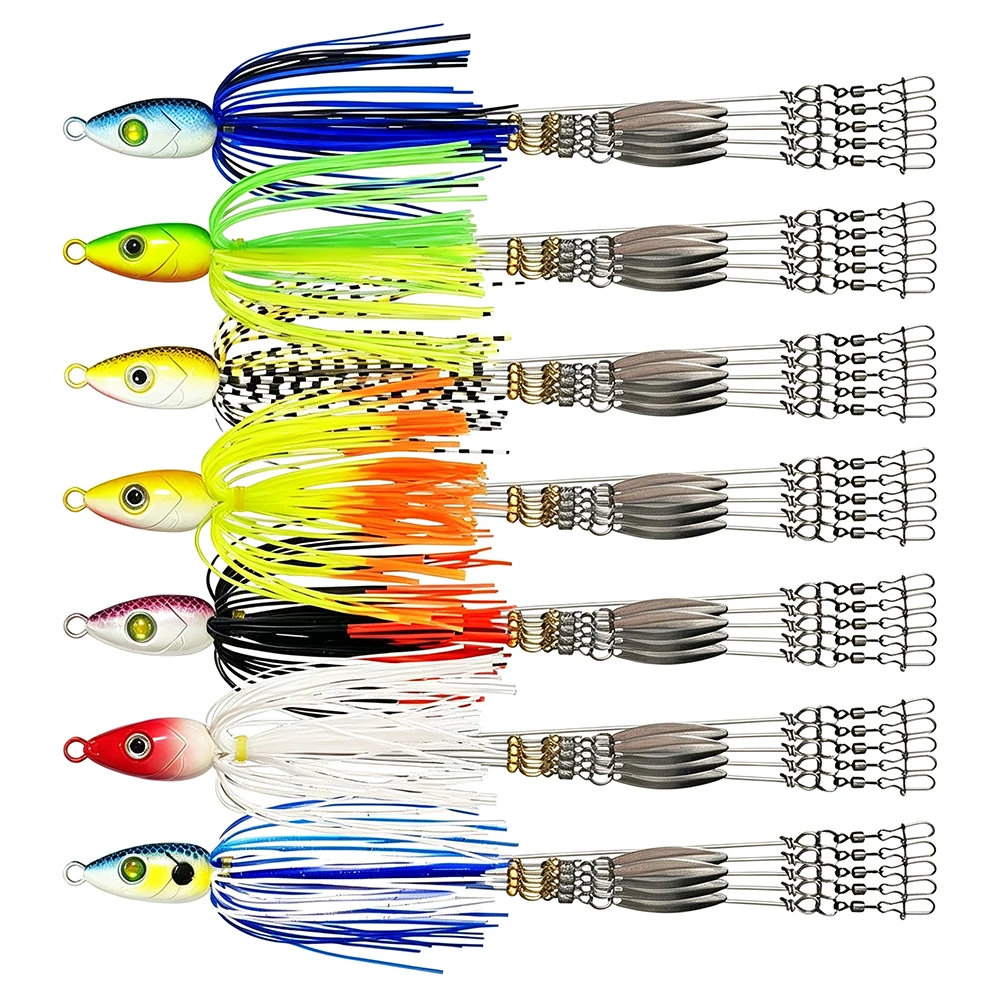 Cheery Wholesale Saltwater Salmon Aluminum Multi-Blade Umbrella Metal Jig ABS Pencil Lure - view 2