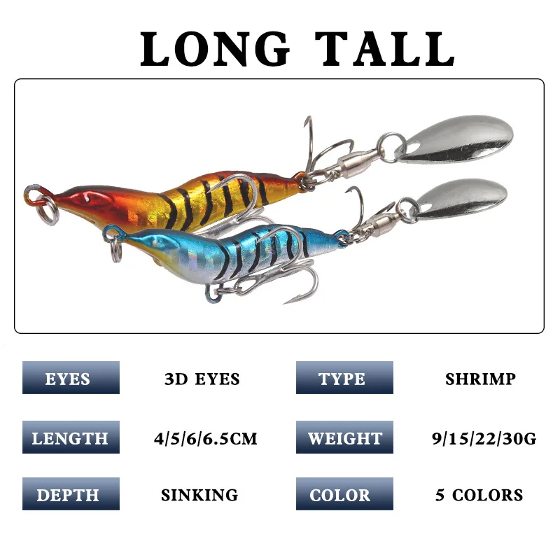 Long Casting Full Attack Shrimp Metal Fishing Lure VIB Blood Slot ABS Pencil Lure - view 7