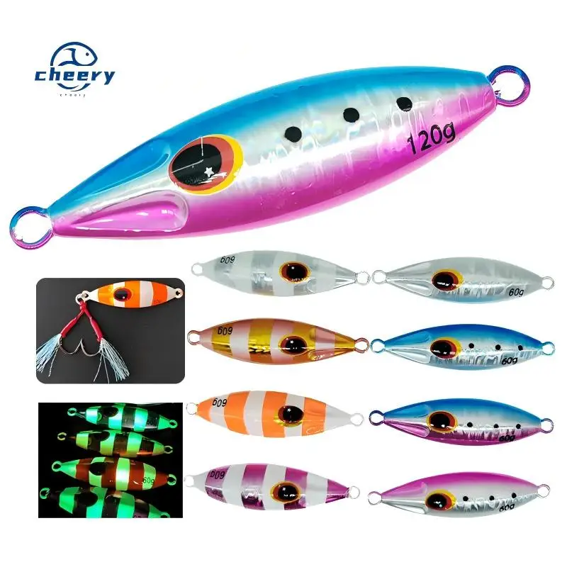 CHEERY 30g-120g Saltwater Metal Jig Lures Peche Fishing Slow