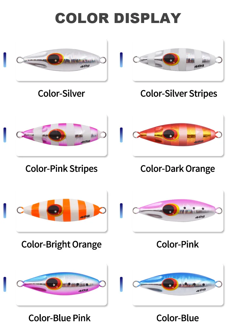 CHEERY 30g-120g Saltwater Metal Jig Lures Peche Fishing Slow ABS Pencil Lure - view 13