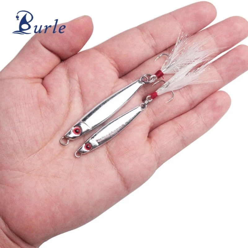 High Quality Zinc Alloy Iron Plate Fish Jig Lure Metal Hard Bait