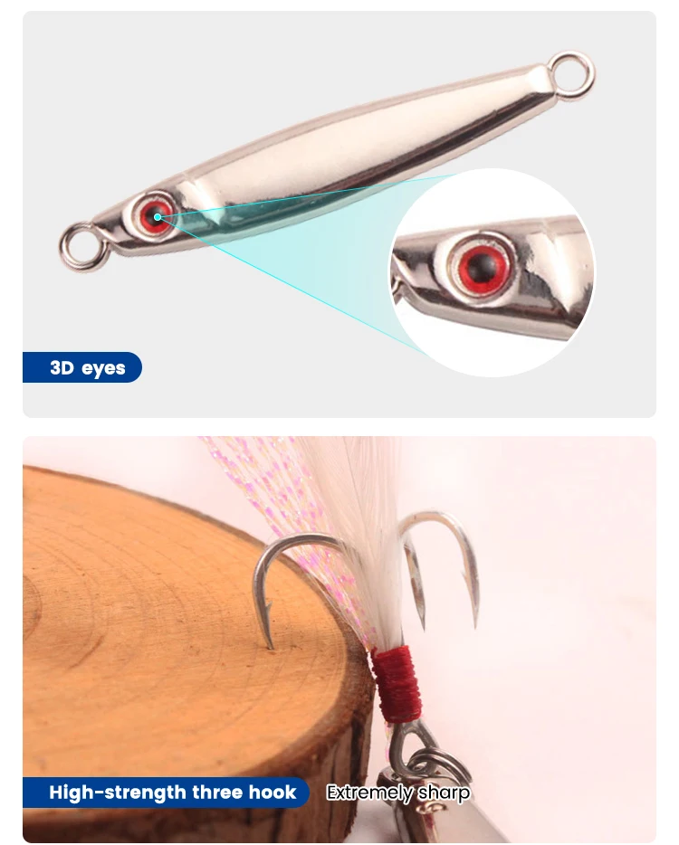 High Quality Zinc Alloy Iron Plate Fish Jig Lure Metal Hard Bait ABS Pencil Lure - view 12