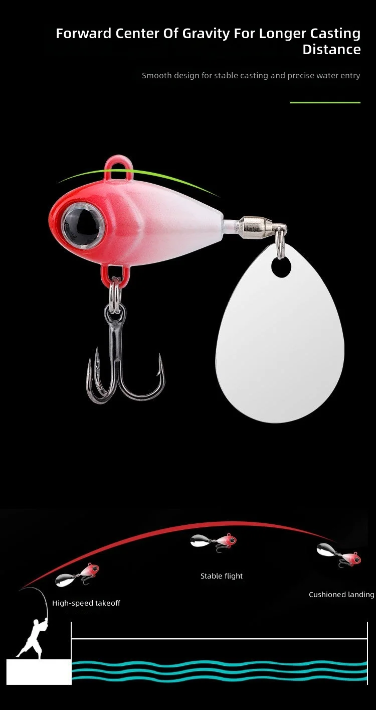 CHEERY 8g-13g Artificial Spintail Vib Winter Sea Saltwater Bait ABS Pencil Lure - view 2