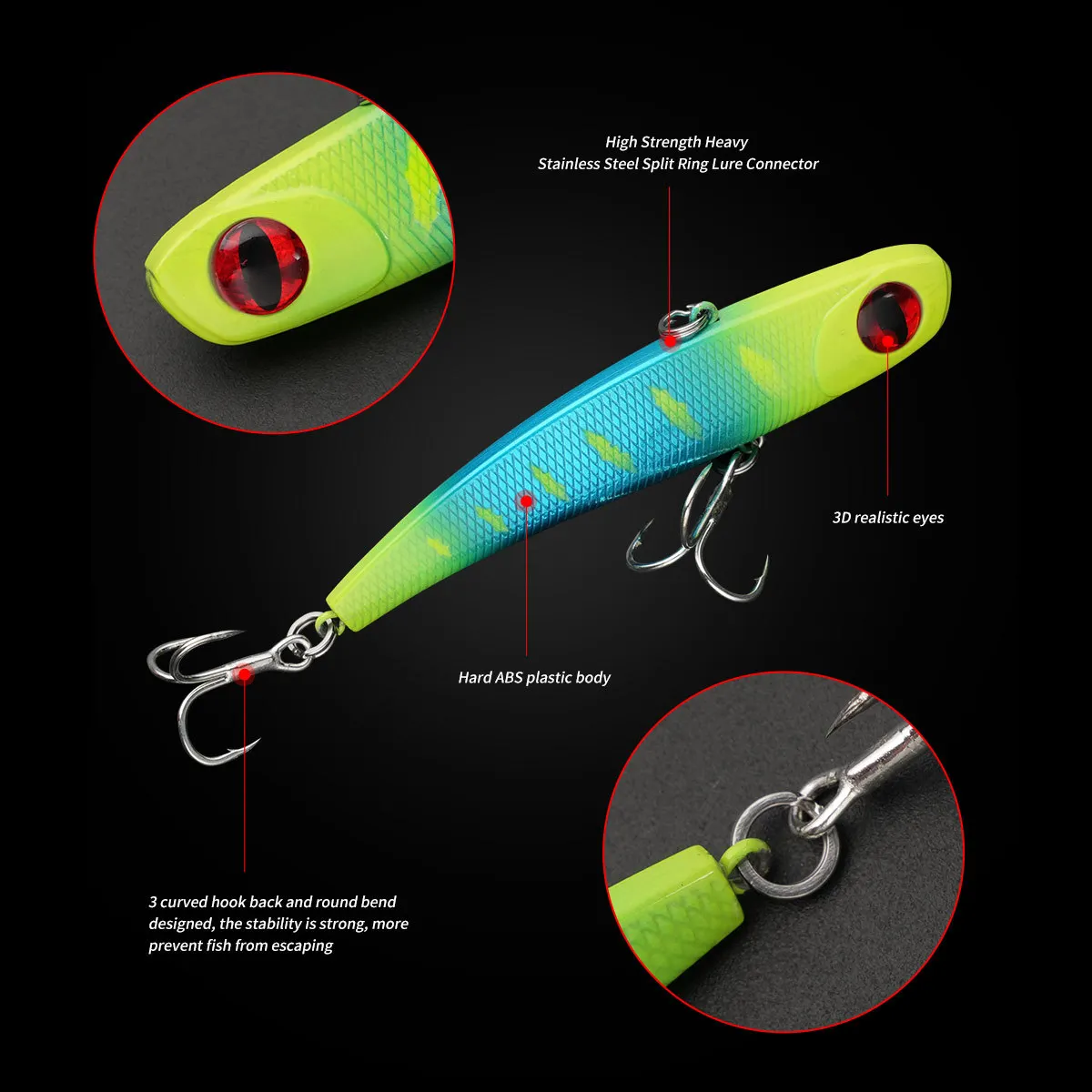 Cheery Cherry 7cm &amp; 11.5cm Fishing Lure Artificial Hard Bait ABS Pencil Lure - view 12