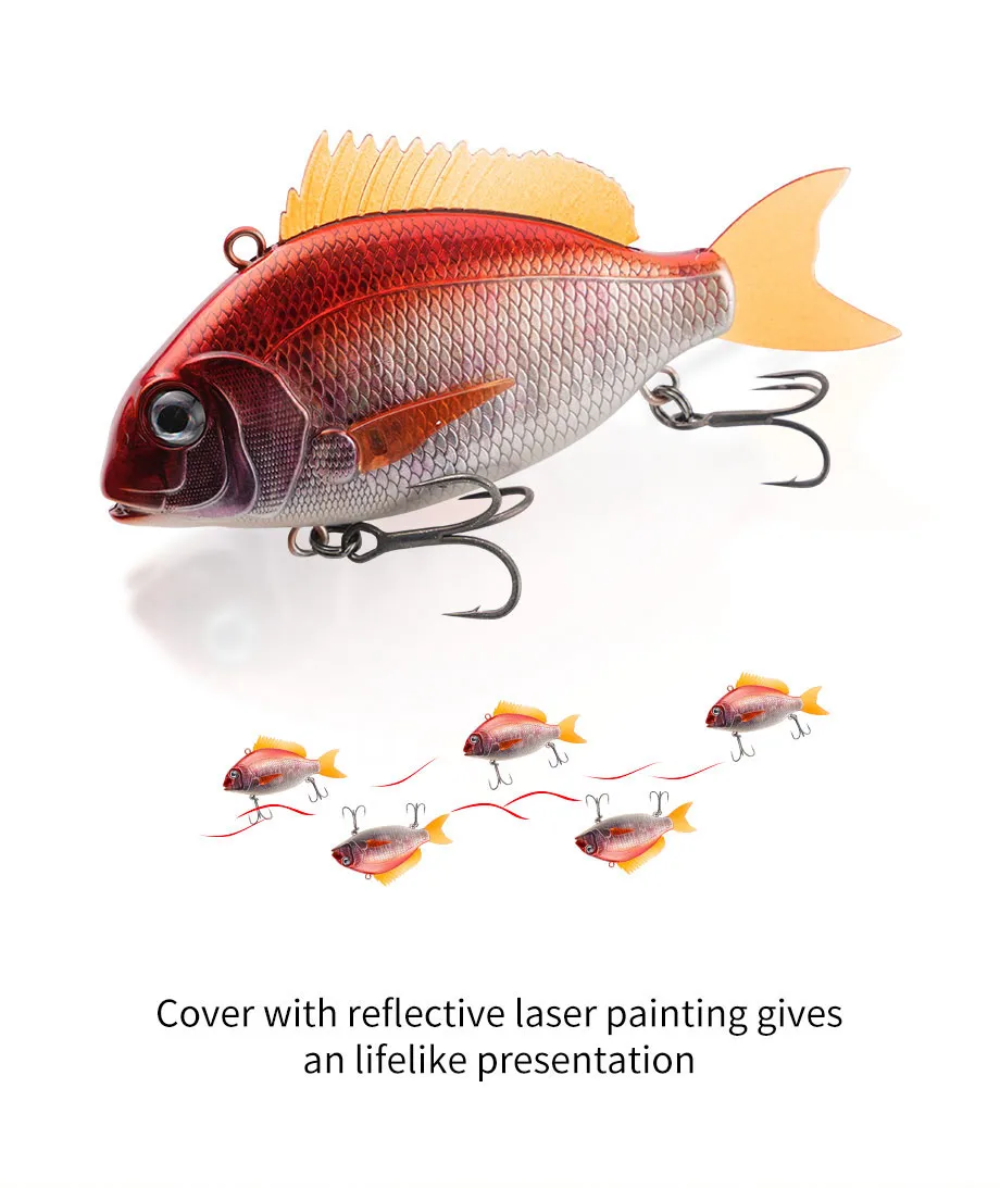 Cheery 65mm 24g Plastic Hard VIB Charikom 3D Printing Seabass Metal Jig ABS Pencil Lure - view 7