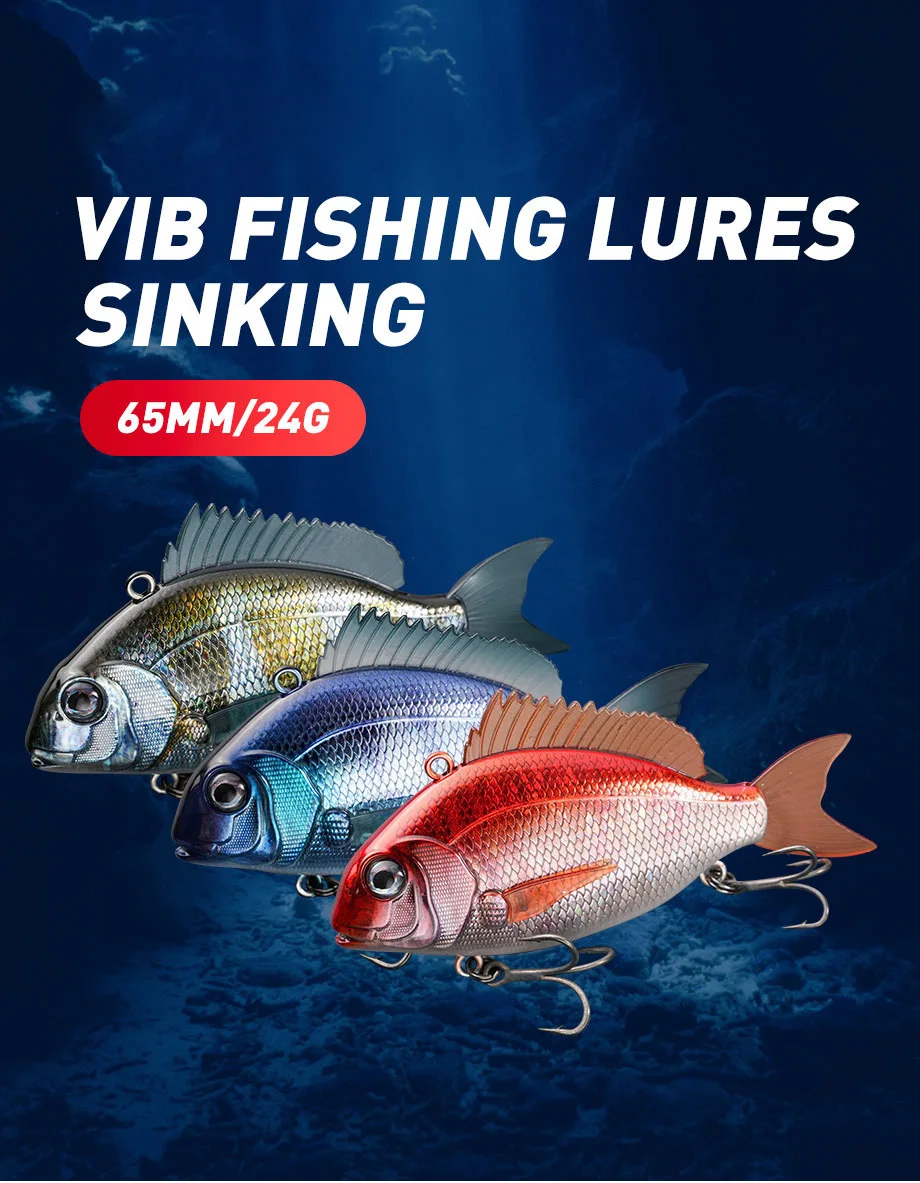 Cheery 65mm 24g Plastic Hard VIB Charikom 3D Printing Seabass Metal Jig ABS Pencil Lure - view 8