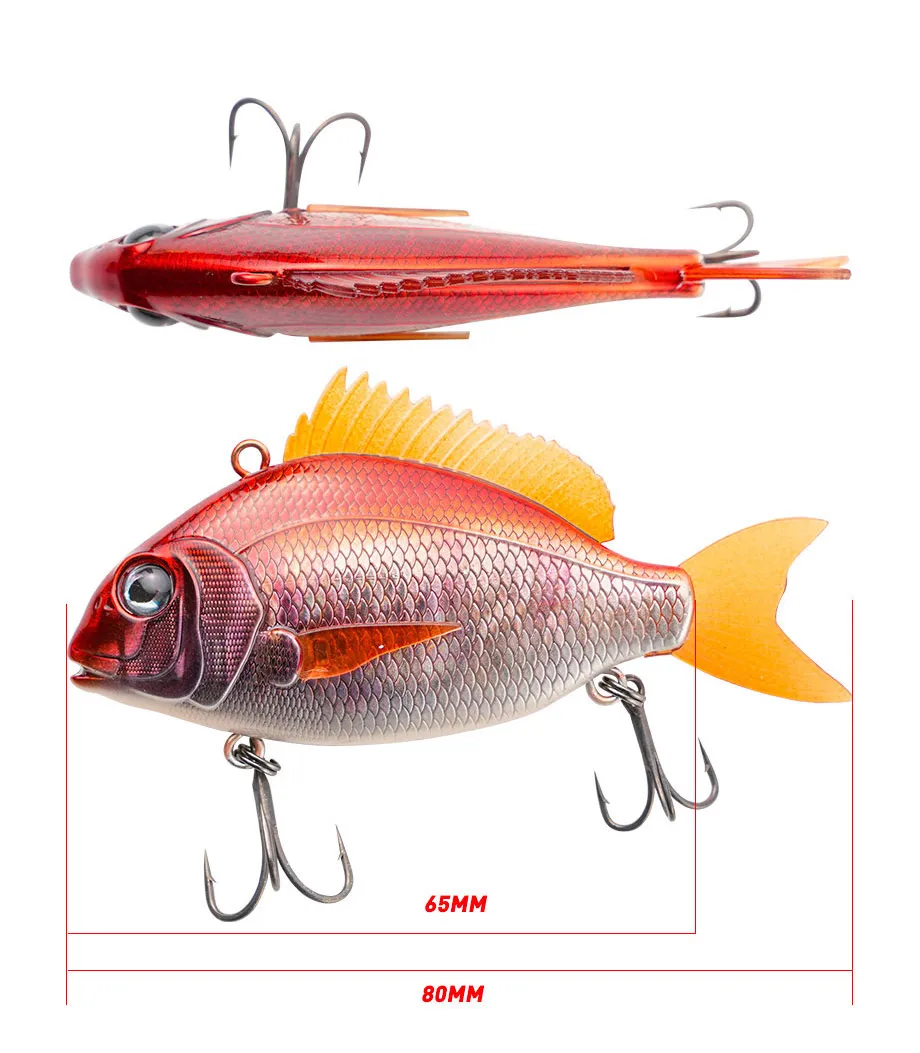 Cheery 65mm 24g Plastic Hard VIB Charikom 3D Printing Seabass Metal Jig ABS Pencil Lure - view 9