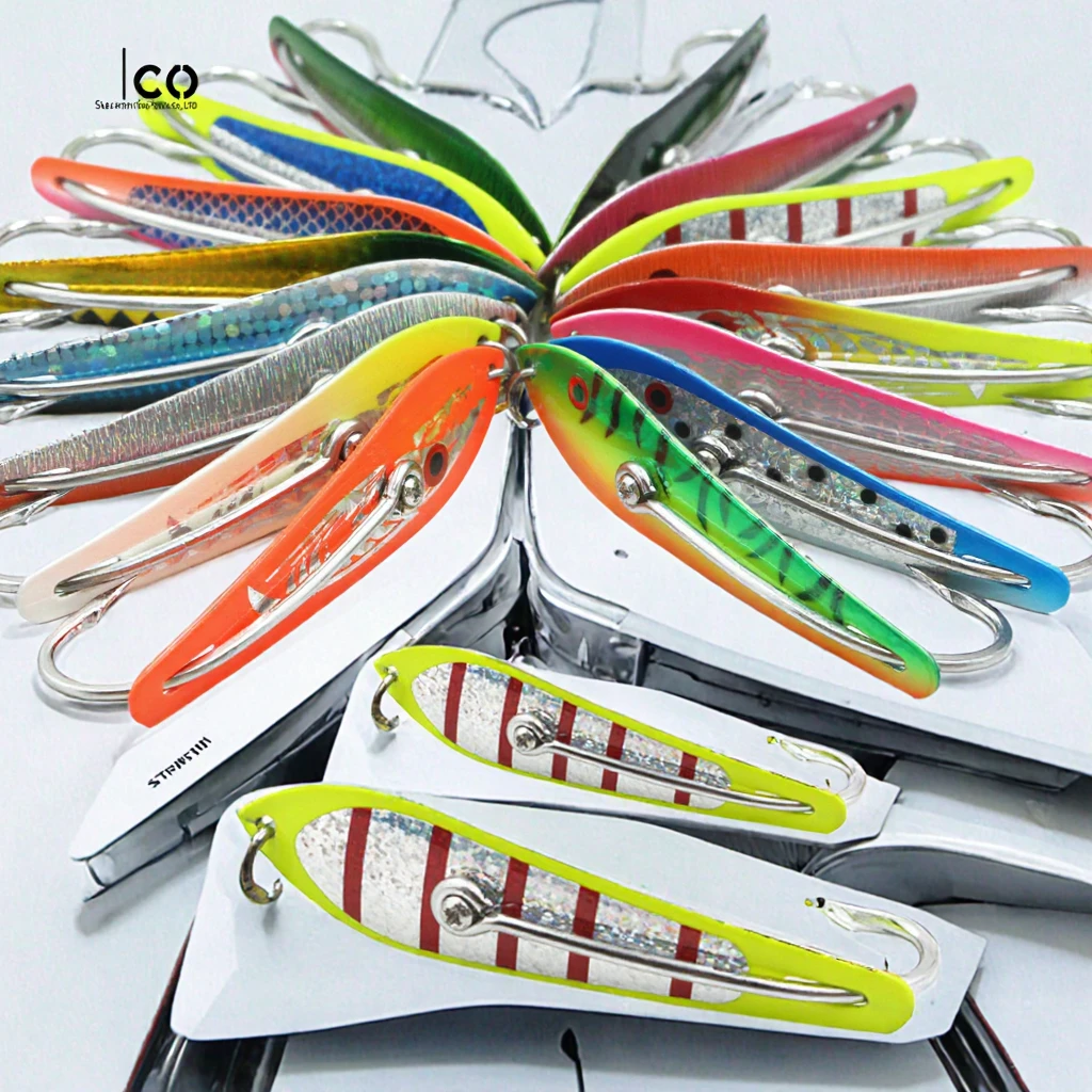 4Inch Single Double Hook Trolling Spoon Lure for Kids High Carbon ABS Pencil Lure - view 8