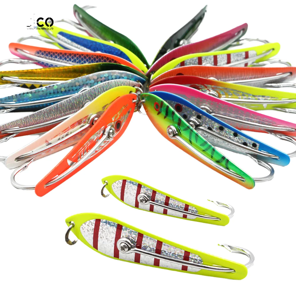 4Inch Single Double Hook Trolling Spoon Lure for Kids High Carbon ABS Pencil Lure - view 9