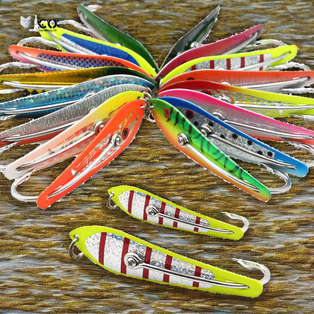 4Inch Single Double Hook Trolling Spoon Lure for Kids High Carbon ABS Pencil Lure - view 12