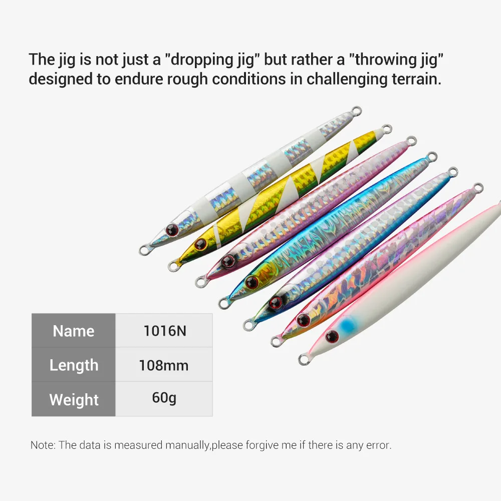 NOEBY 60g Saltwater Metal Jig Tough Center Bone Steel Panels ABS Pencil Lure - view 2