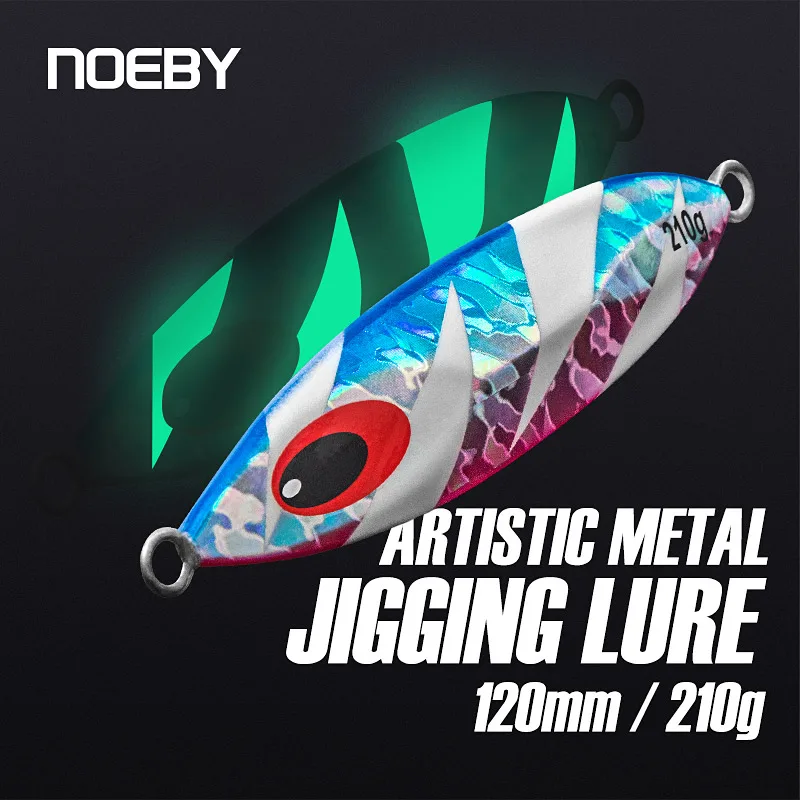 NOEBY 60g Saltwater Metal Jig Tough Center Bone Steel Panels ABS Pencil Lure - view 11