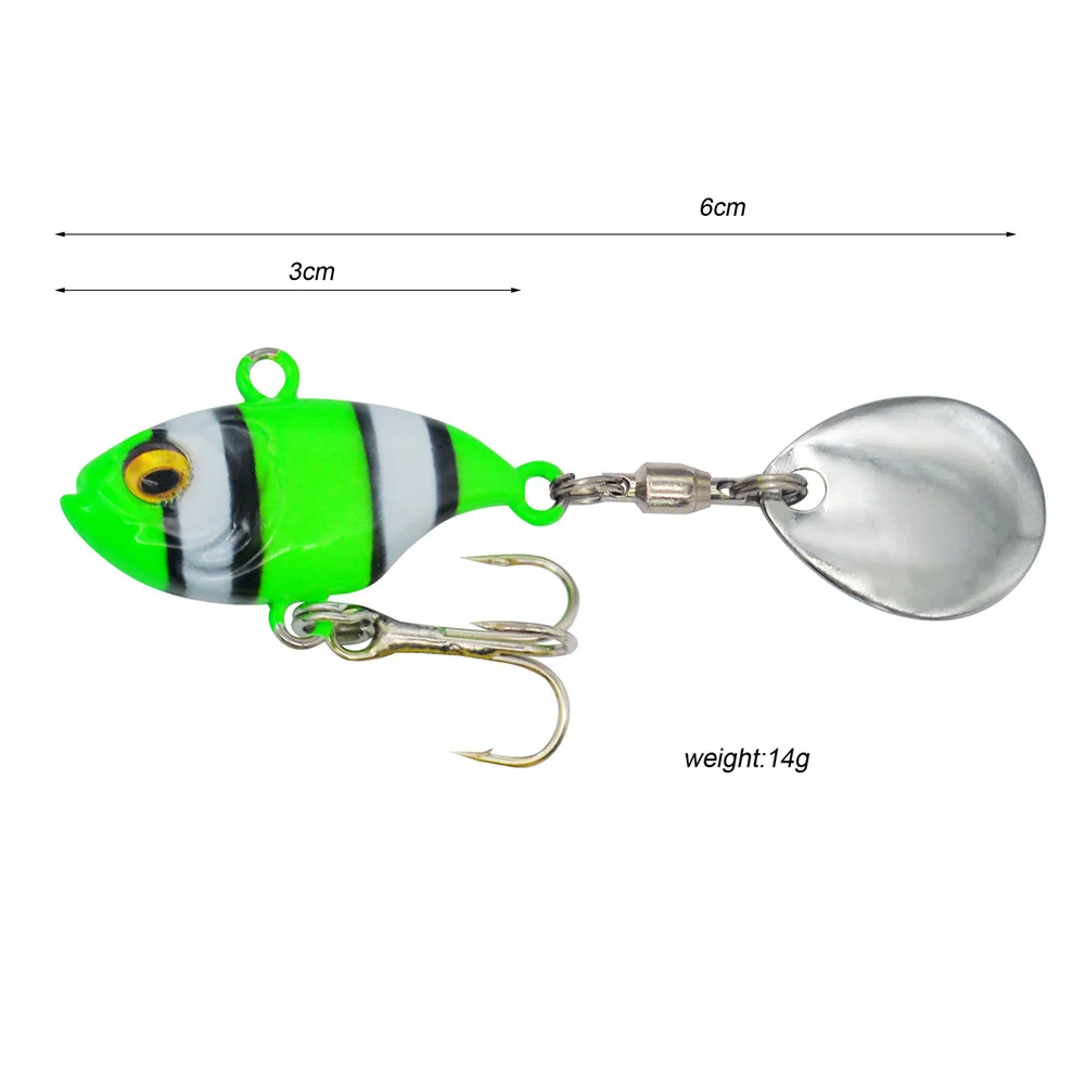CHEERY New 14g VIB Tail Vibration Bait Spinner Spoon Sinking Lure ABS Pencil Lure - view 17