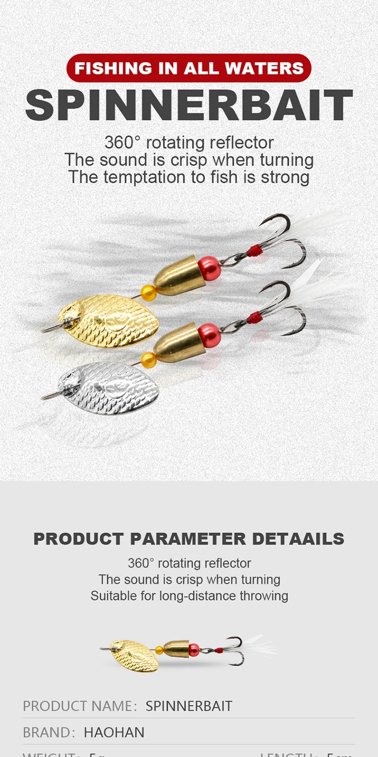 China Customize Spinner Lure Fishing Lures Pesca Spoon Trout Top ABS Pencil Lure - view 2
