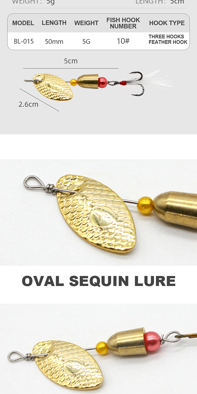 China Customize Spinner Lure Fishing Lures Pesca Spoon Trout Top ABS Pencil Lure - view 3