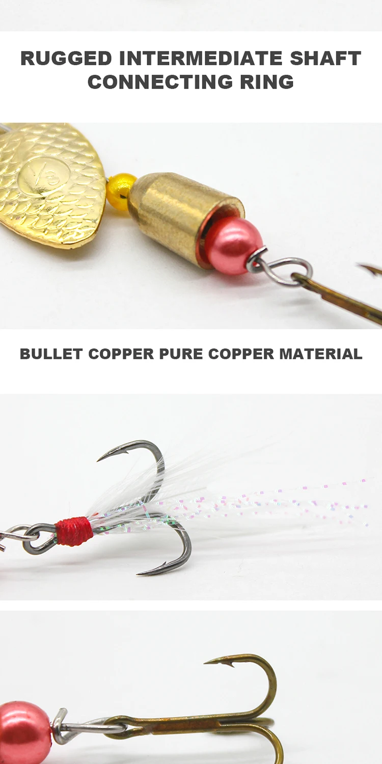 China Customize Spinner Lure Fishing Lures Pesca Spoon Trout Top ABS Pencil Lure - view 4