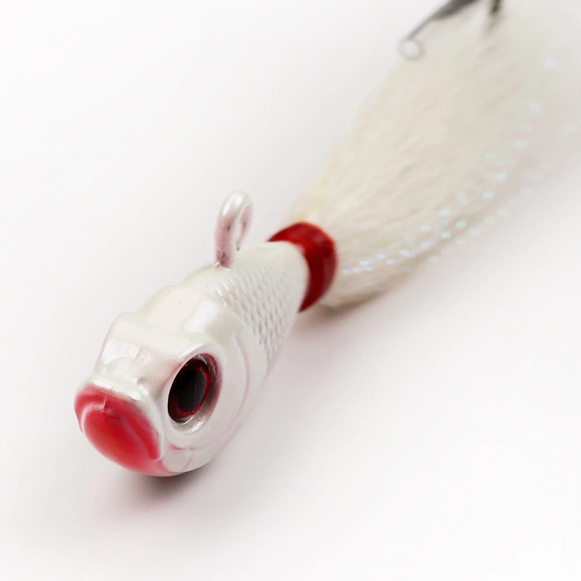 2oz 56G Tackle Mylar Series Bucktails Pearl White Metal Jig Head ABS Pencil Lure - view 12