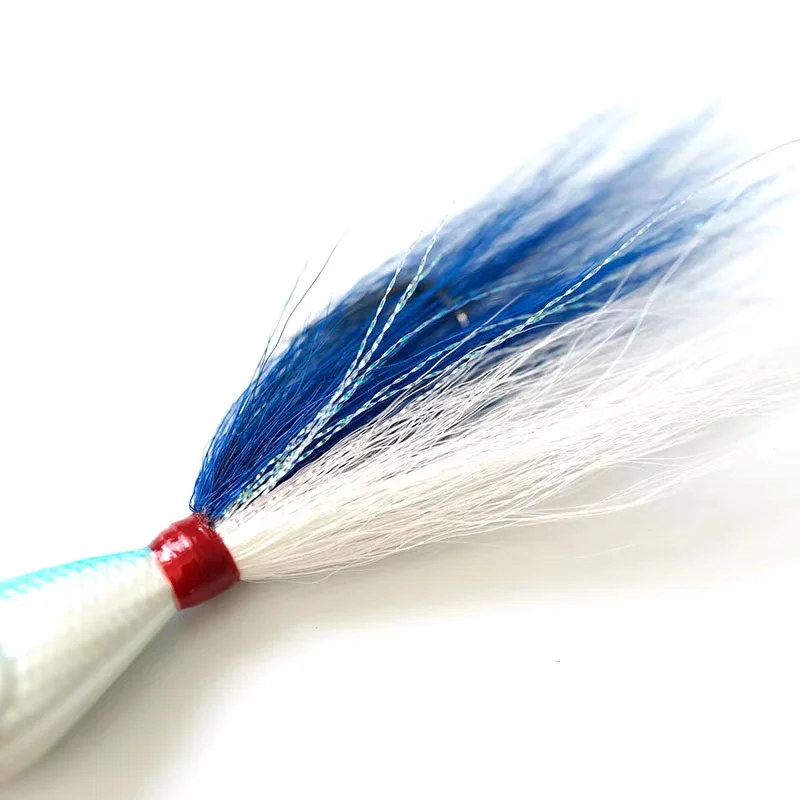 Jig Head Lead Bucktail 84g Hand Tied with Mylar Accents Super ABS Pencil Lure - view 13