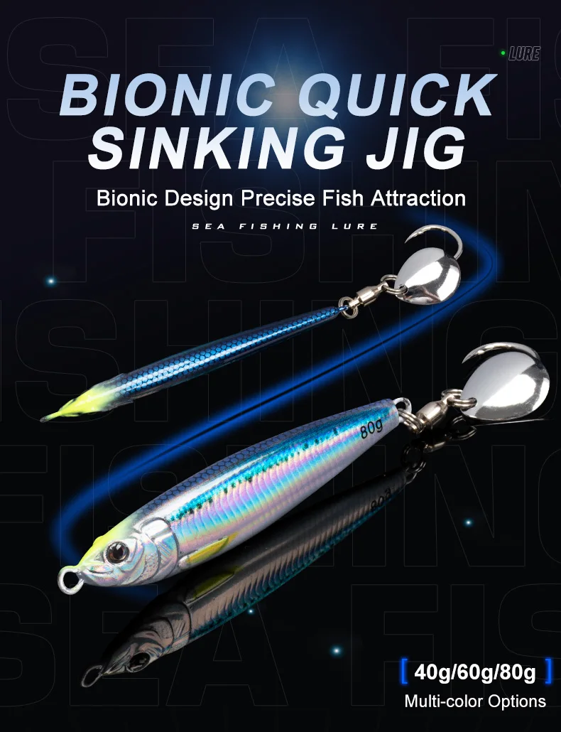 CHEERY 40g 60g 80g Saltwater Fishing Metal Jigging Bait Fast ABS Pencil Lure - view 4