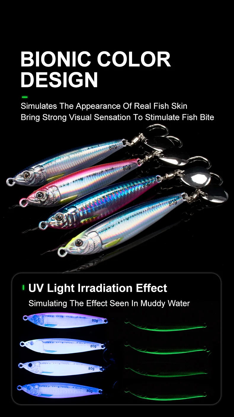 CHEERY 40g 60g 80g Saltwater Fishing Metal Jigging Bait Fast ABS Pencil Lure - view 9