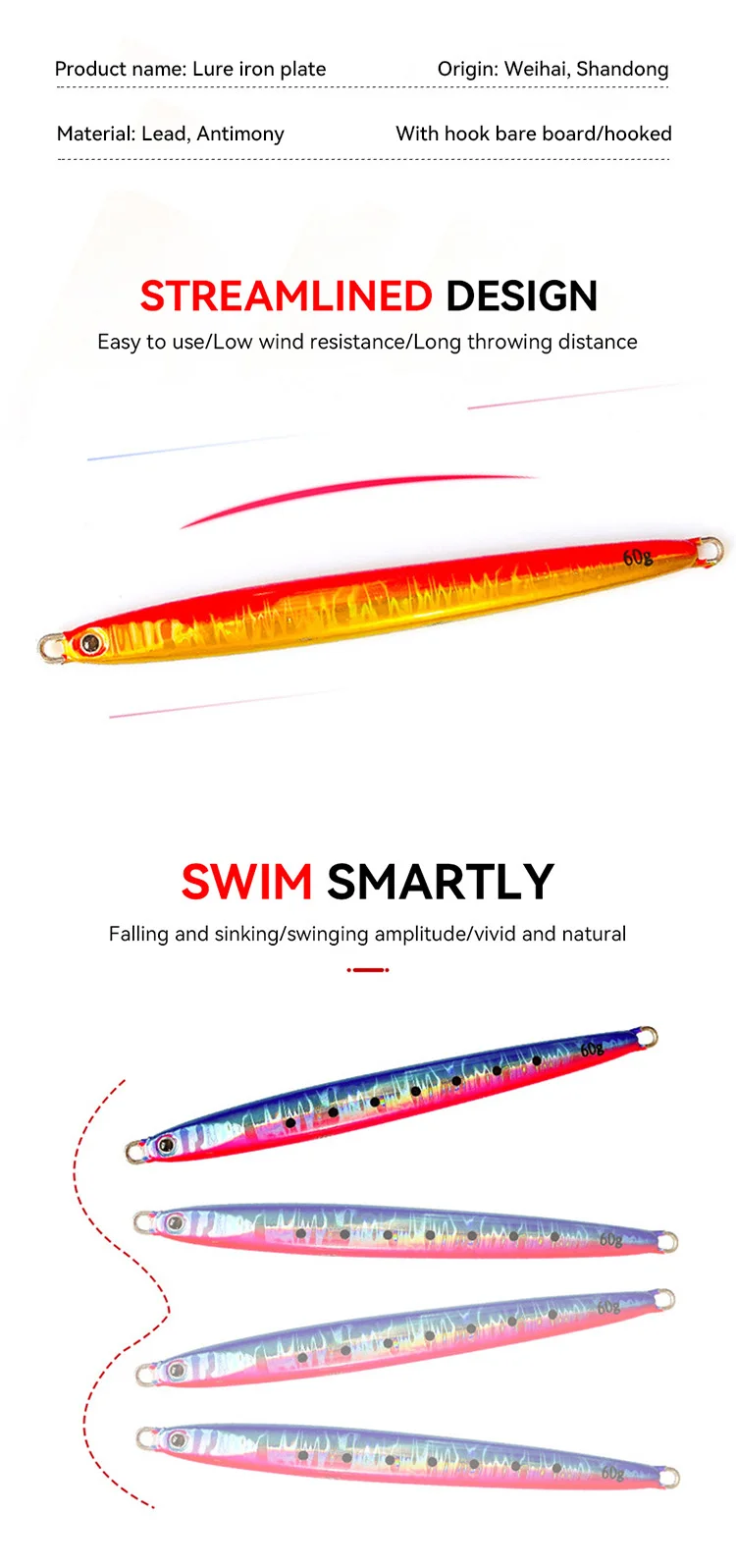 Cheery JL292 Printed Luminous Lead Artificial Hard Bait Long ABS Pencil Lure - view 14