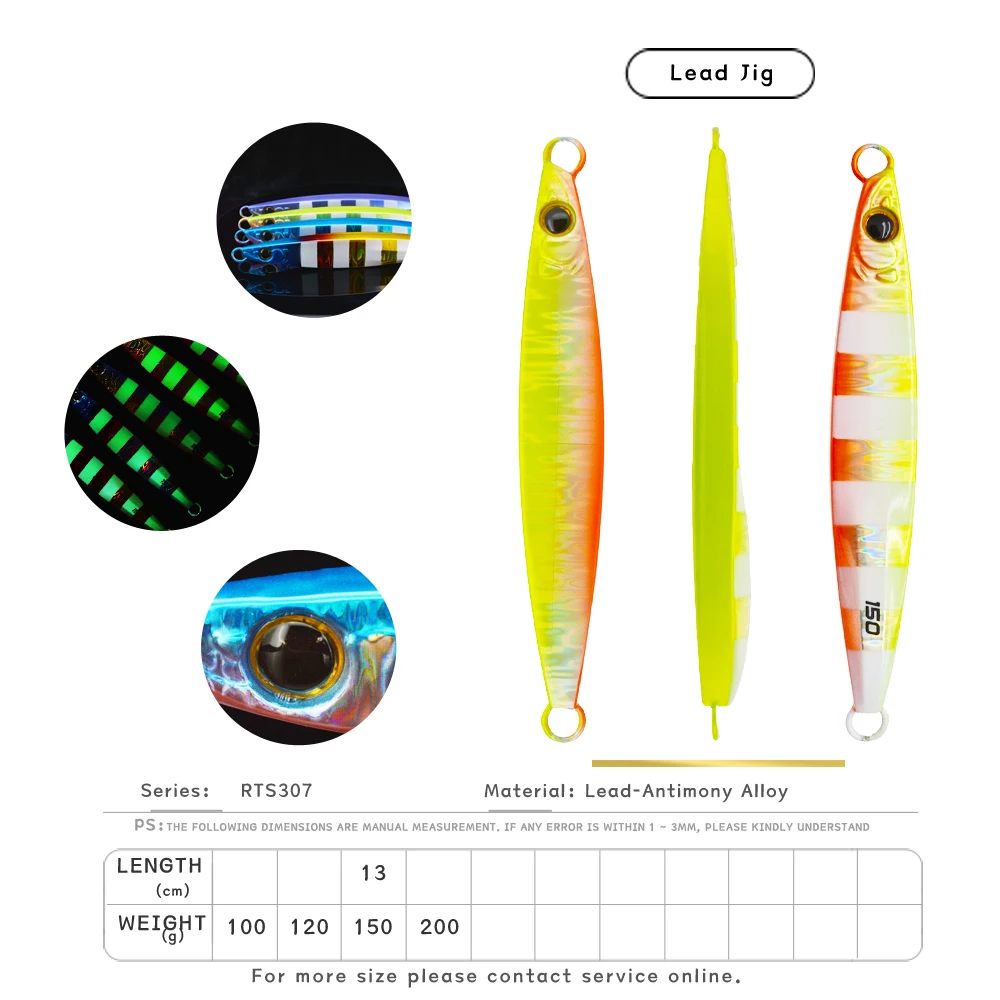 Cheery RTS307 Metal Jigging Lure 150g Vertical Casting Speed Bait ABS Pencil Lure - view 18