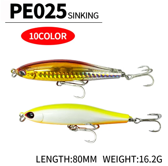 Fishing Lures Set Mixed Including Minnow Popper Crank Baits with ABS Pencil Lure - view 5