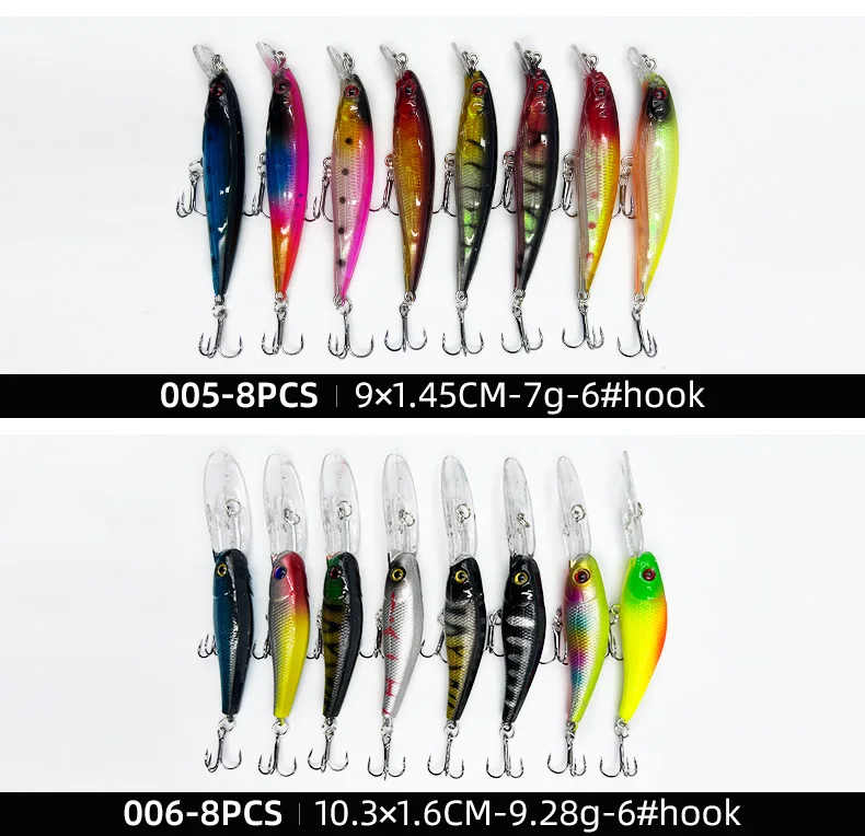 Fishing Lures Set Mixed Including Minnow Popper Crank Baits with ABS Pencil Lure - view 13