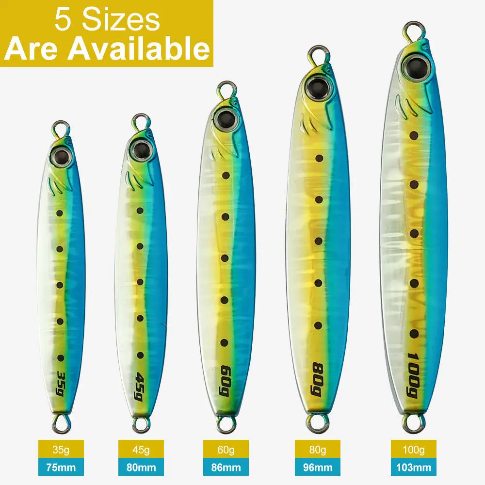 CHEERY Metal Jigging Lures Isca 35g 45g 60g 80g 100g Fishing Lead ABS Pencil Lure - view 13
