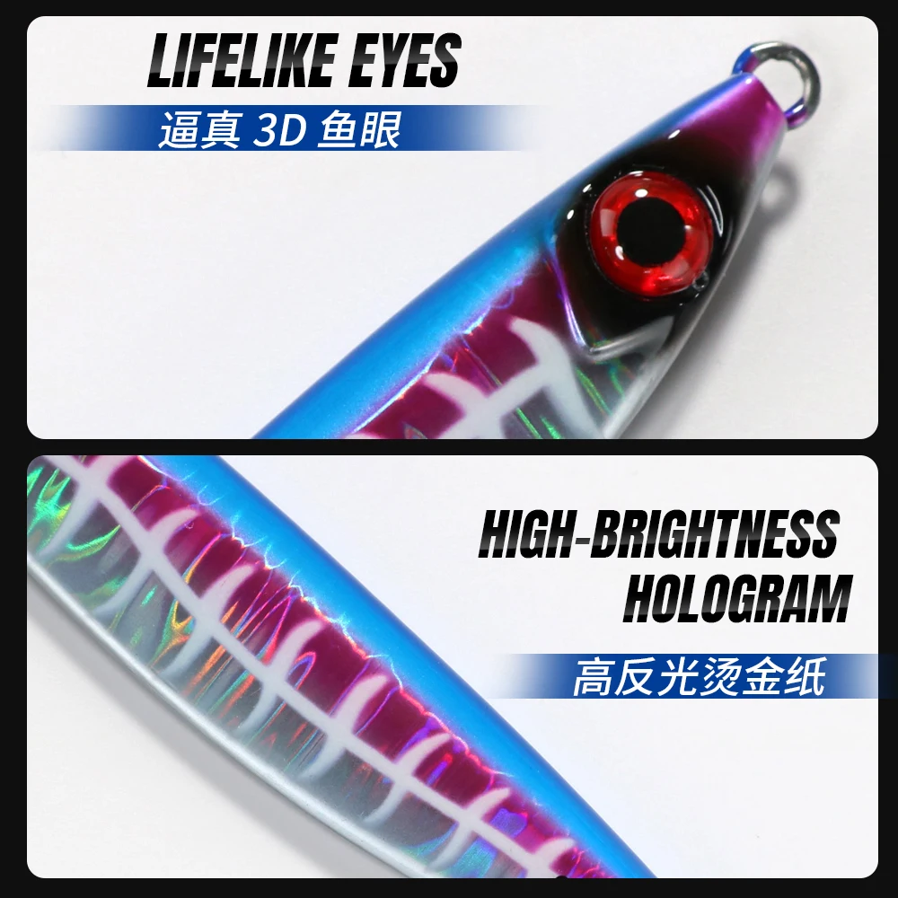 Jigging Pro Luminous Lure 40g 60g 80g 100g Shore Jig for Mackerel ABS Pencil Lure - view 4