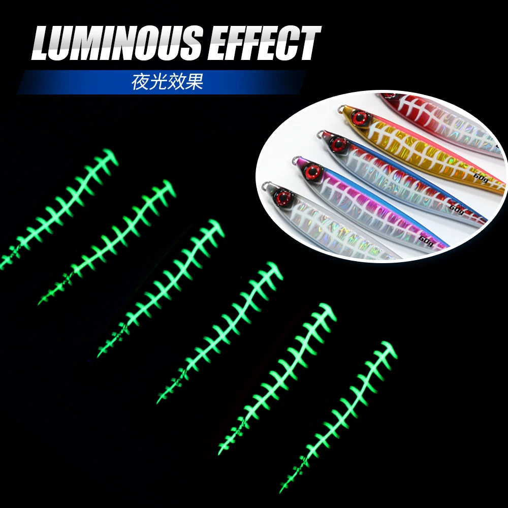 Jigging Pro Luminous Lure 40g 60g 80g 100g Shore Jig for Mackerel ABS Pencil Lure - view 5