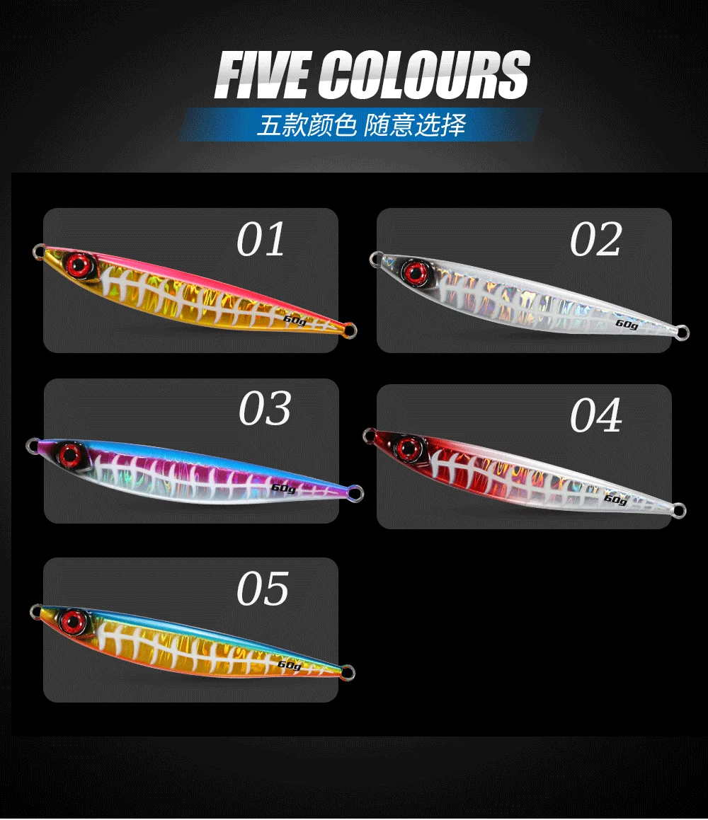 Jigging Pro Luminous Lure 40g 60g 80g 100g Shore Jig for Mackerel ABS Pencil Lure - view 8