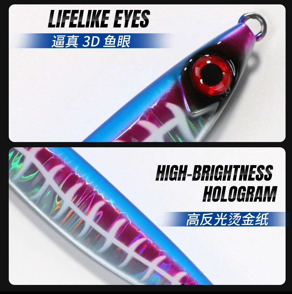 Jigging Pro Luminous Lure 40g 60g 80g 100g Shore Jig for Mackerel ABS Pencil Lure - view 12