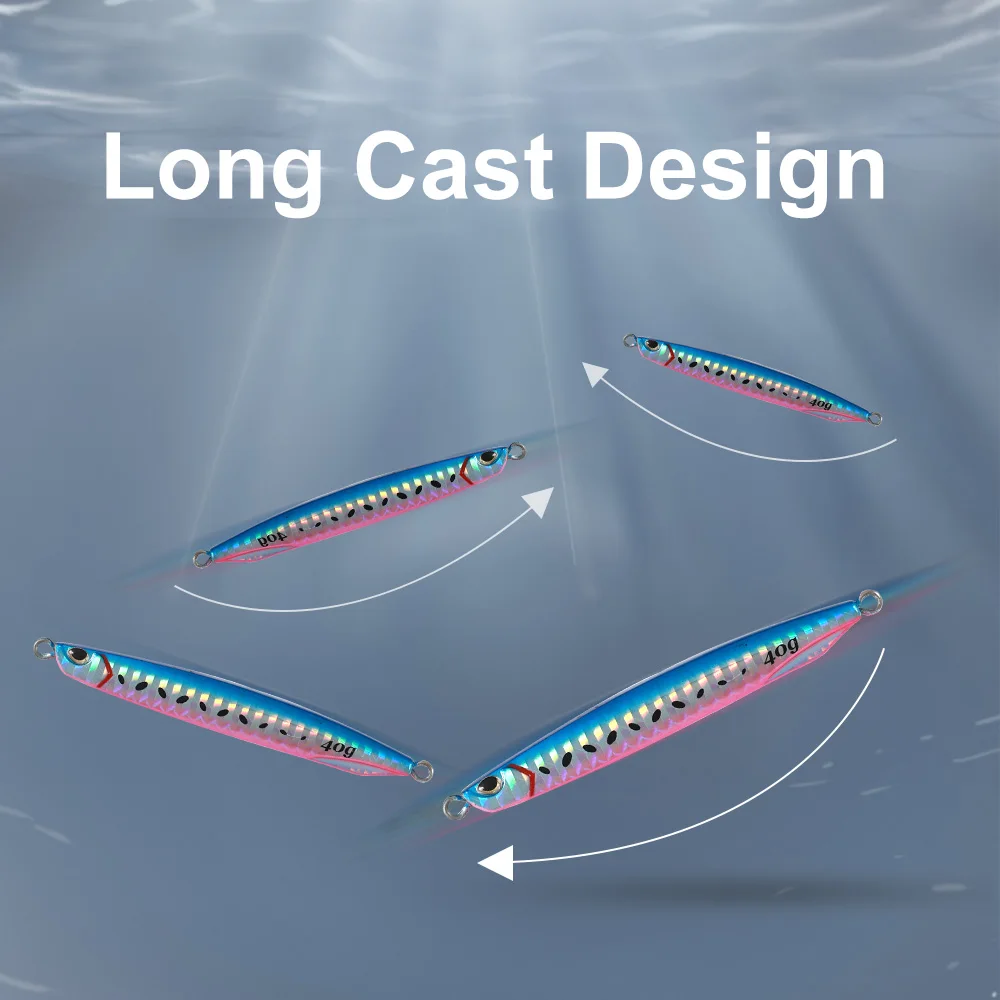 Jigging Pro Luminous Hard Lead Lure 40g 60g Slow Pitch Jig for ABS Pencil Lure - view 13