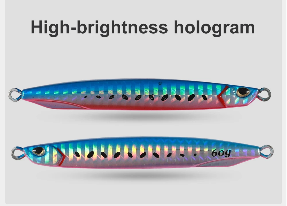 Jigging Pro Luminous Hard Lead Lure 40g 60g Slow Pitch Jig for ABS Pencil Lure - view 3