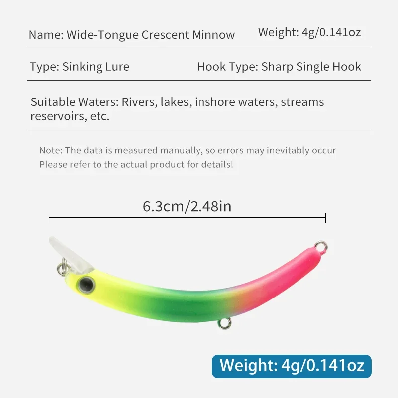 Cheery Sinking Minnow Bait 64mm 4g Plastic Fishing Lure Wobbler ABS Pencil Lure - view 4