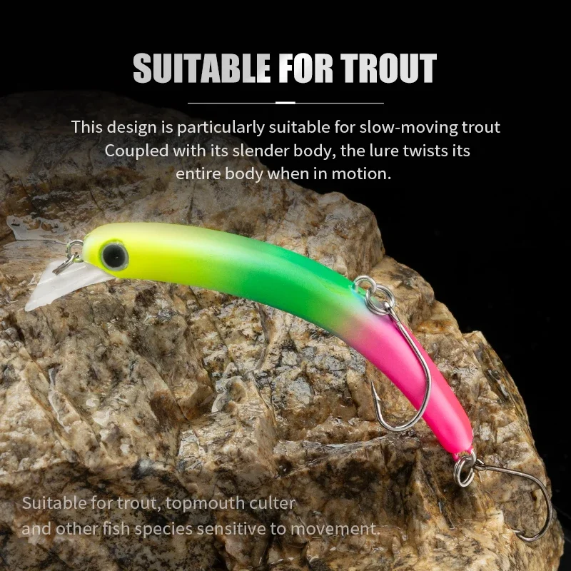 Cheery Sinking Minnow Bait 64mm 4g Plastic Fishing Lure Wobbler ABS Pencil Lure - view 5