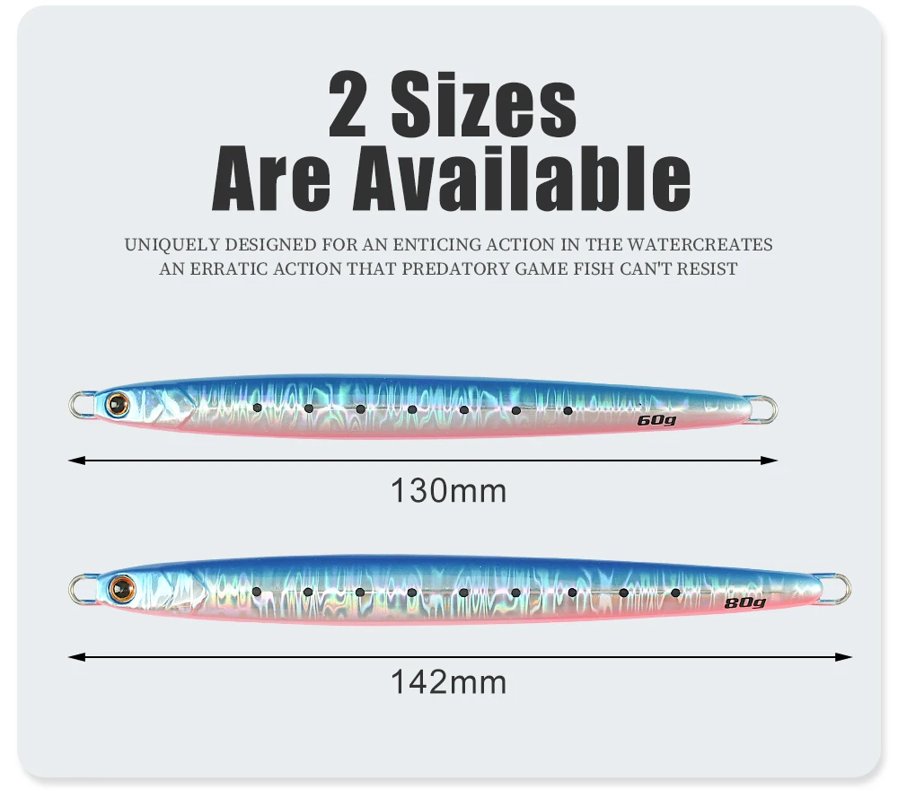 Cheery 60g/80g Glow-in-the-Dark Fast-Jigging Metal Jig Lure (No ABS Pencil Lure - view 17