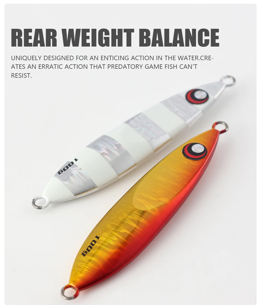 Jiggingpro Slow Blatt R Jig 60g 80g 100g 130g 160g Lead Jigging ABS Pencil Lure - view 7