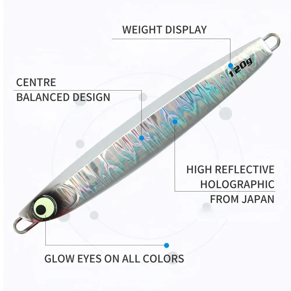 CHEERY Jigging Pro Vertical Long Casting 60g-160g Luminous ABS Pencil Lure - view 1