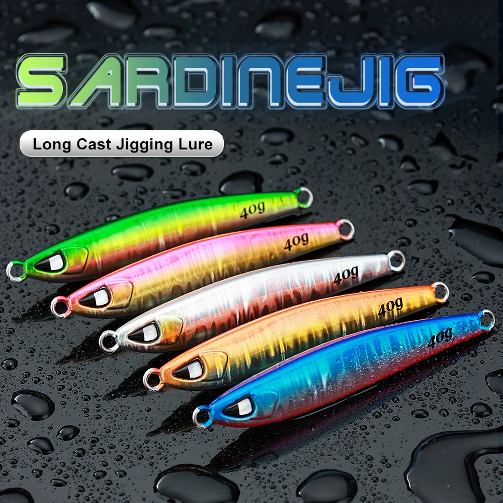 CASTFUN Casting Shore 40g 60g 80g 100g Hard Lead Lure Tuna ABS Pencil Lure - view 6