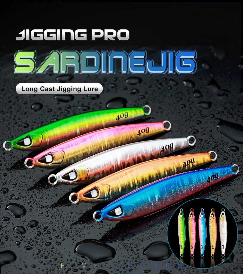 CASTFUN Casting Shore 40g 60g 80g 100g Hard Lead Lure Tuna ABS Pencil Lure - view 10