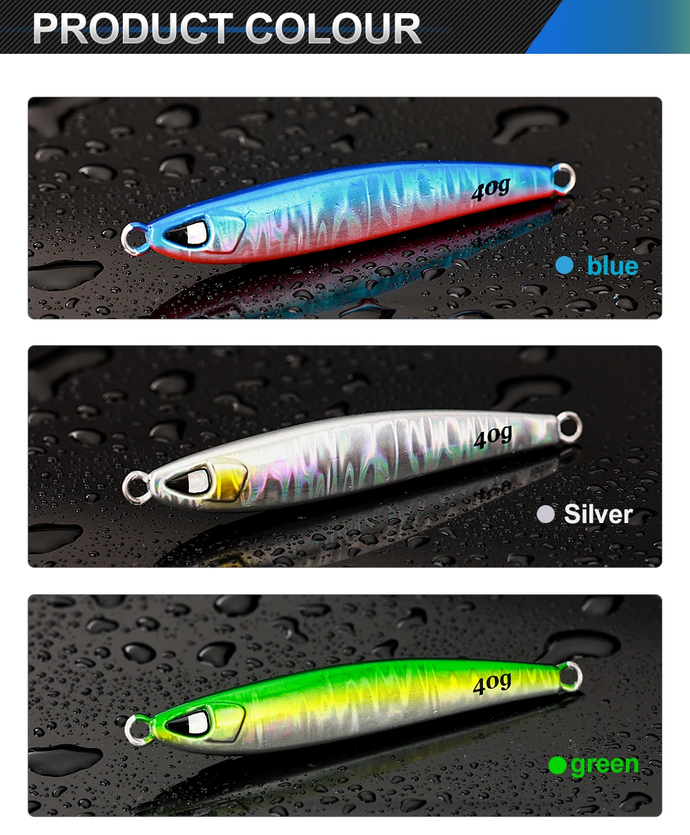 CASTFUN Casting Shore 40g 60g 80g 100g Hard Lead Lure Tuna ABS Pencil Lure - view 15